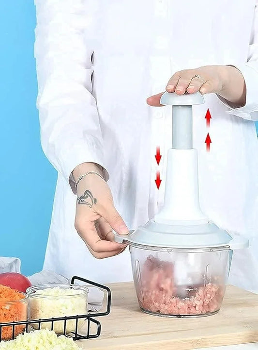 Large-Capacity Multi-function Food Chopper, Household Push-type Rotary Vegetable Onion Chopper