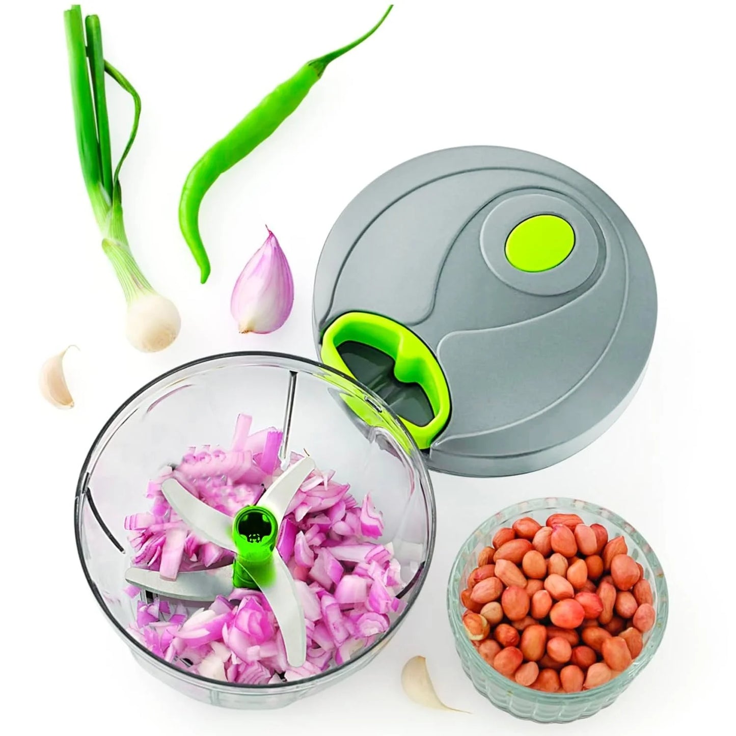 1000ml Large Handy and Compact Chopper with Stainless Steel 5 Blades