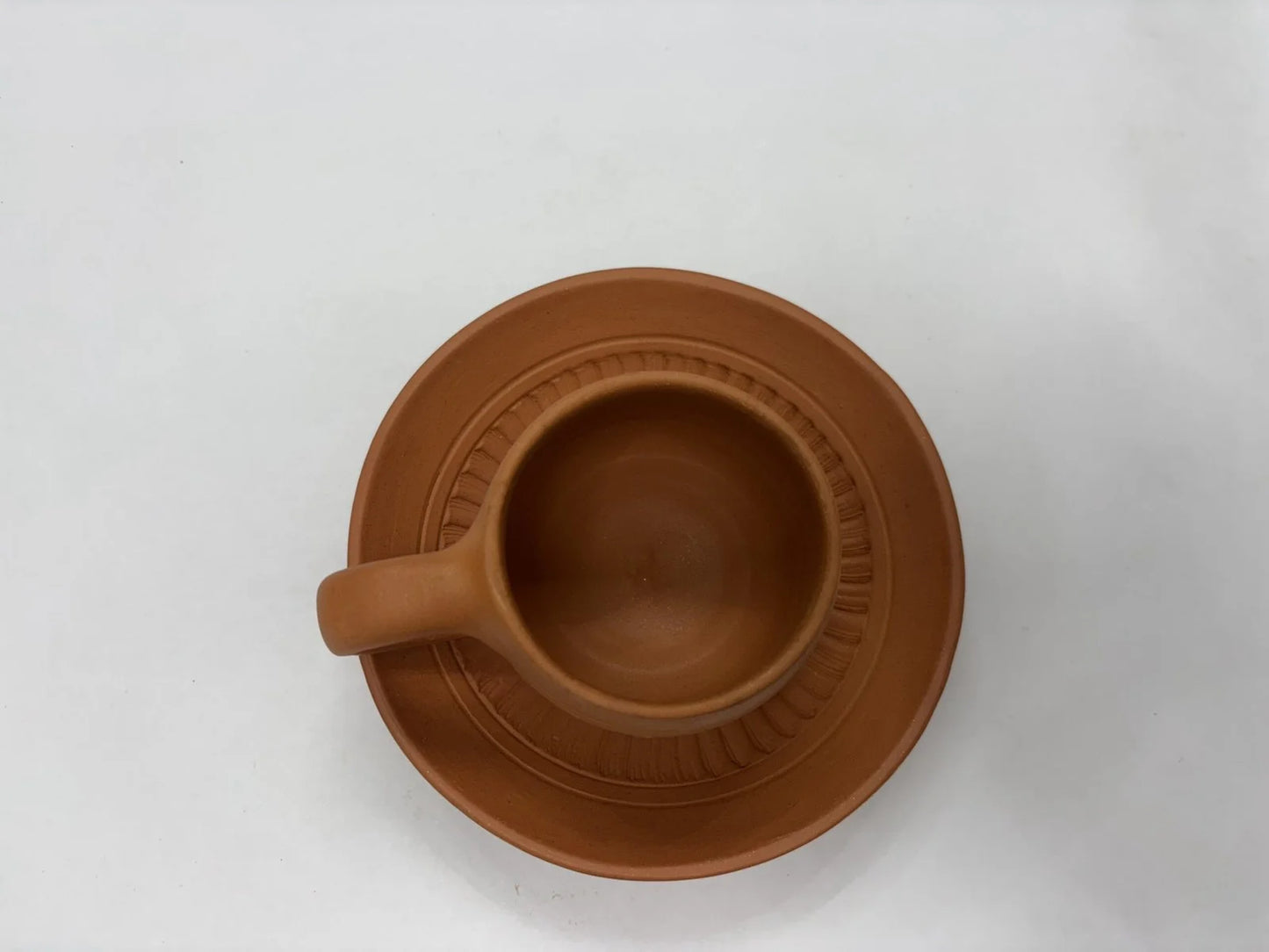 Clay Tea Cup & Plate Set (Set of 6)