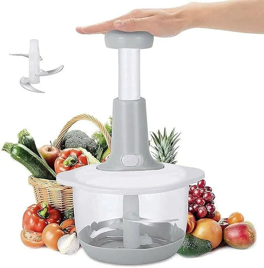 Large-Capacity Multi-function Food Chopper, Household Push-type Rotary Vegetable Onion Chopper