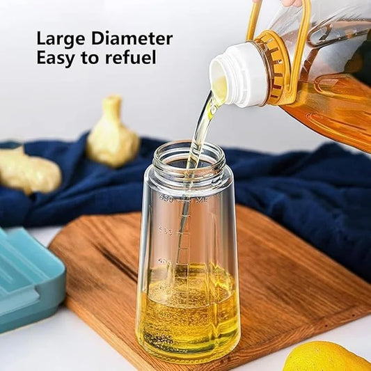 Oil and Vinegar Dispenser Bottle With Automatic Opening and Closing